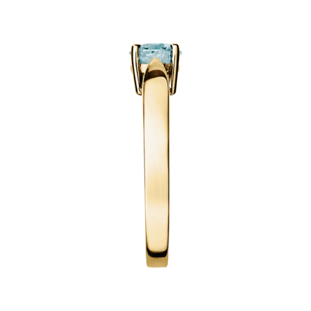 Vancouver Aquamarine Blue in Yellow Gold