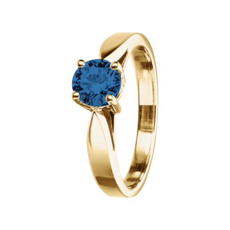 Vancouver Sapphire blue in Yellow Gold