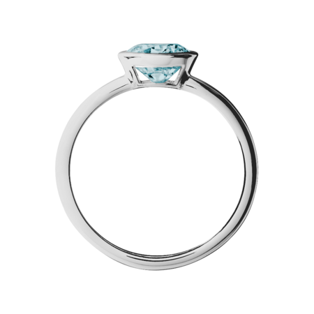 Vienna Aquamarine Blue in Platinum