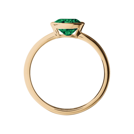 Vienna Emerald green in Rose Gold