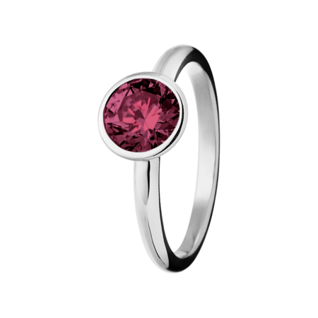 Vienna Rhodolite red in Platinum