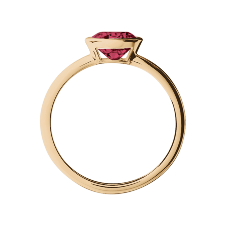 Vienna Ruby red in Rose Gold