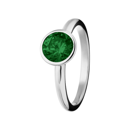 Vienna Tourmaline green in White Gold