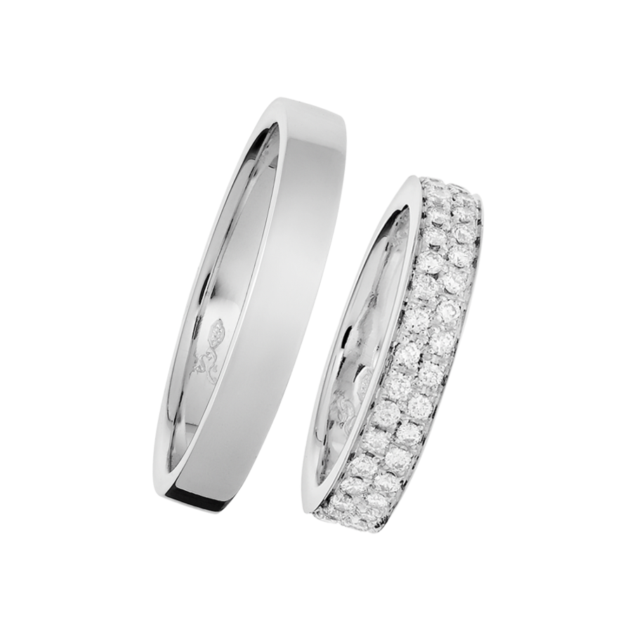 Wedding band pave on sale setting