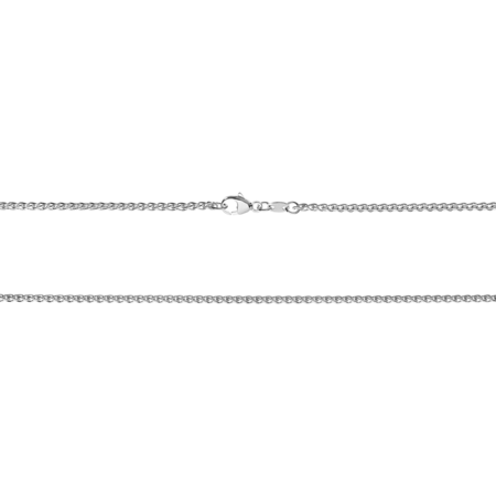 Wheat Chain Necklace in Platinum