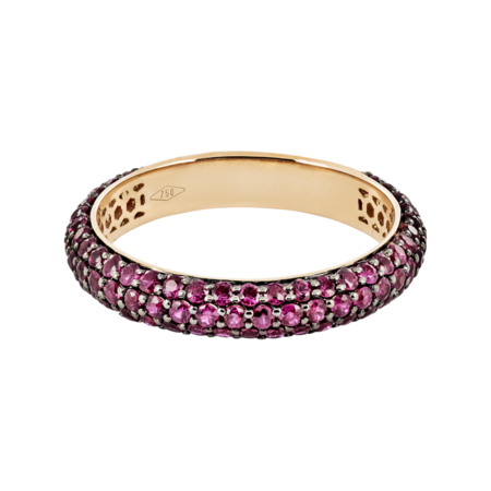 Bague Couleur Rouge in Or rose