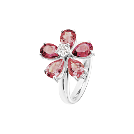 Bague Flowers Tourmaline in Or gris
