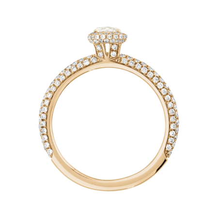 Bague Romance Pavé in Or rose