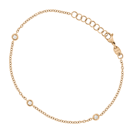 Bracelet Circuit 0.10 carat in Or rose