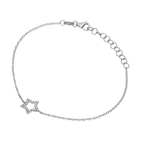 Bracelet Enchanté Étoile in Or gris