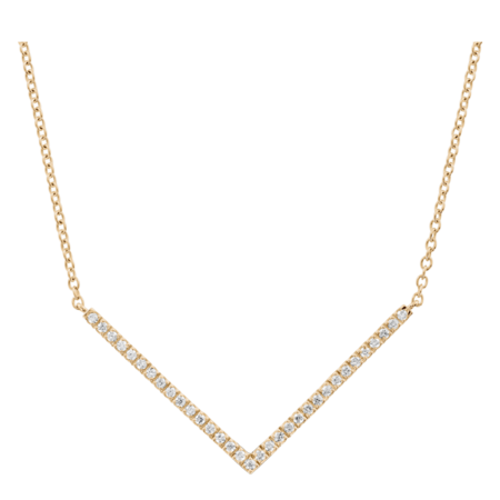 Collier Chevron Enchanté in Or rose