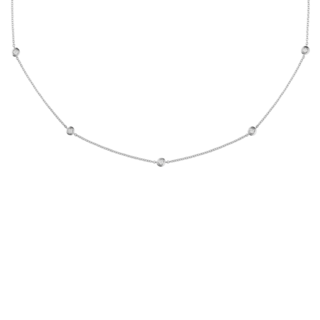 Collier Diamant Circuit 0,07 carat in Or gris
