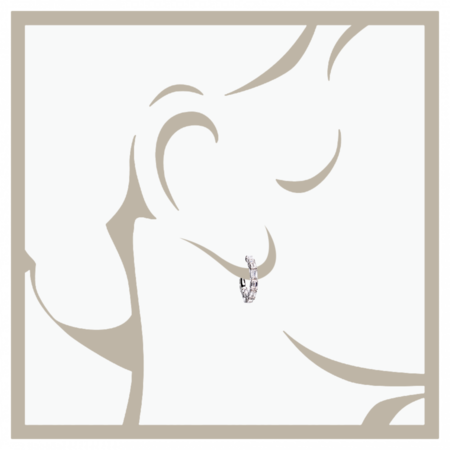 Créoles Diamants VII in Or gris