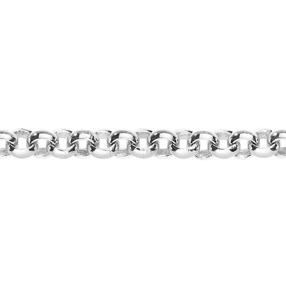 Chaîne maille jaseron in Or gris