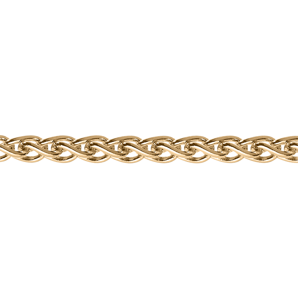 Chaîne maille tresse in Or rose