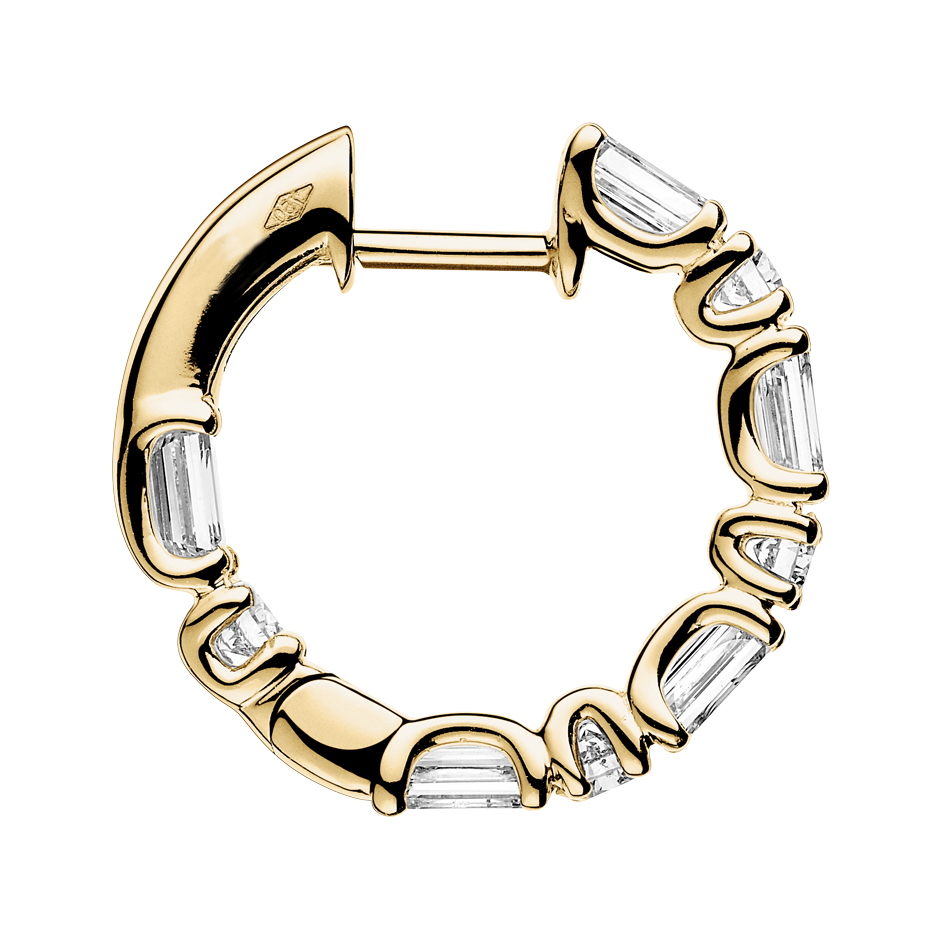 Diamond Hoop Earrings IX in Yellow Gold