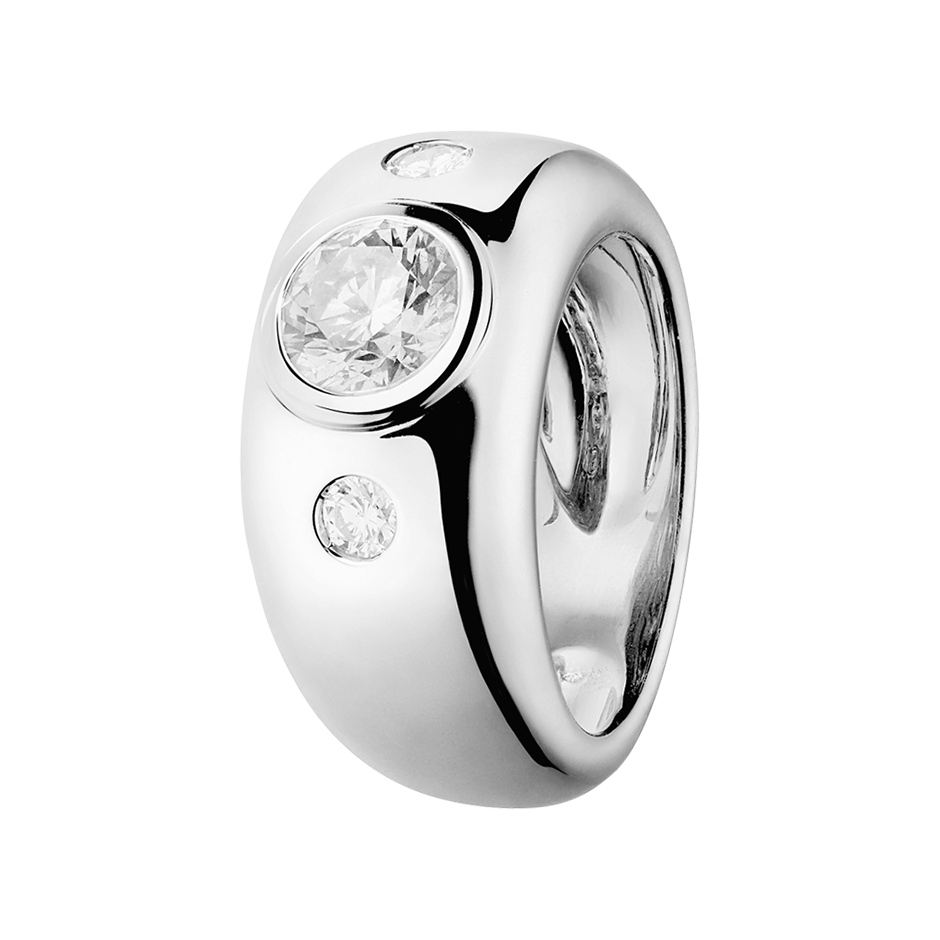 Diamond Ring Naples 1 carat in White Gold