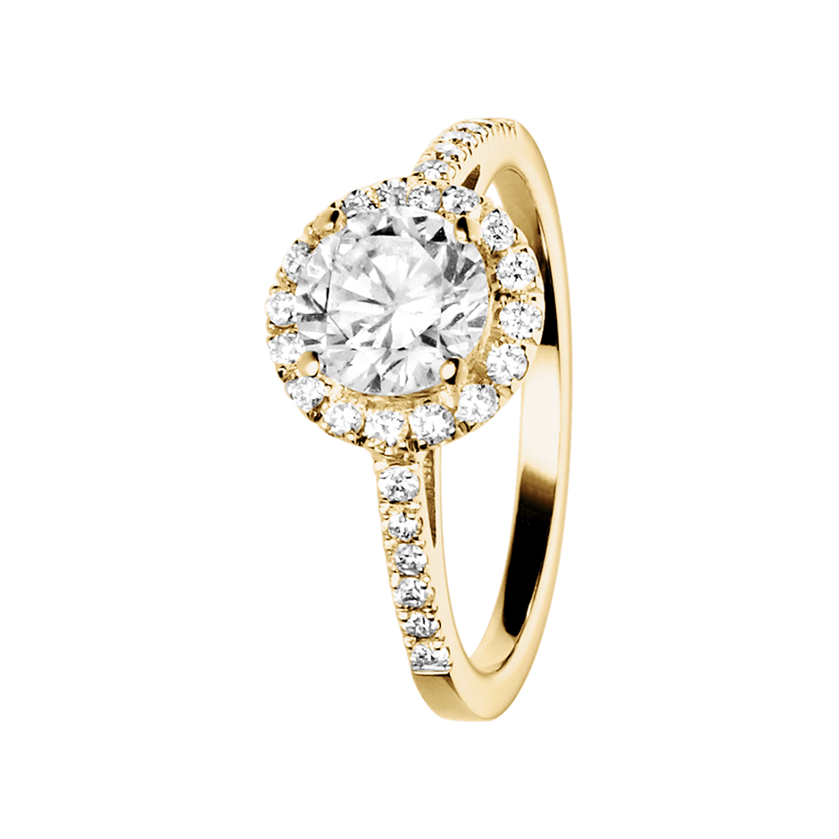 Diamond Ring Prague 0.75 carat in Yellow Gold