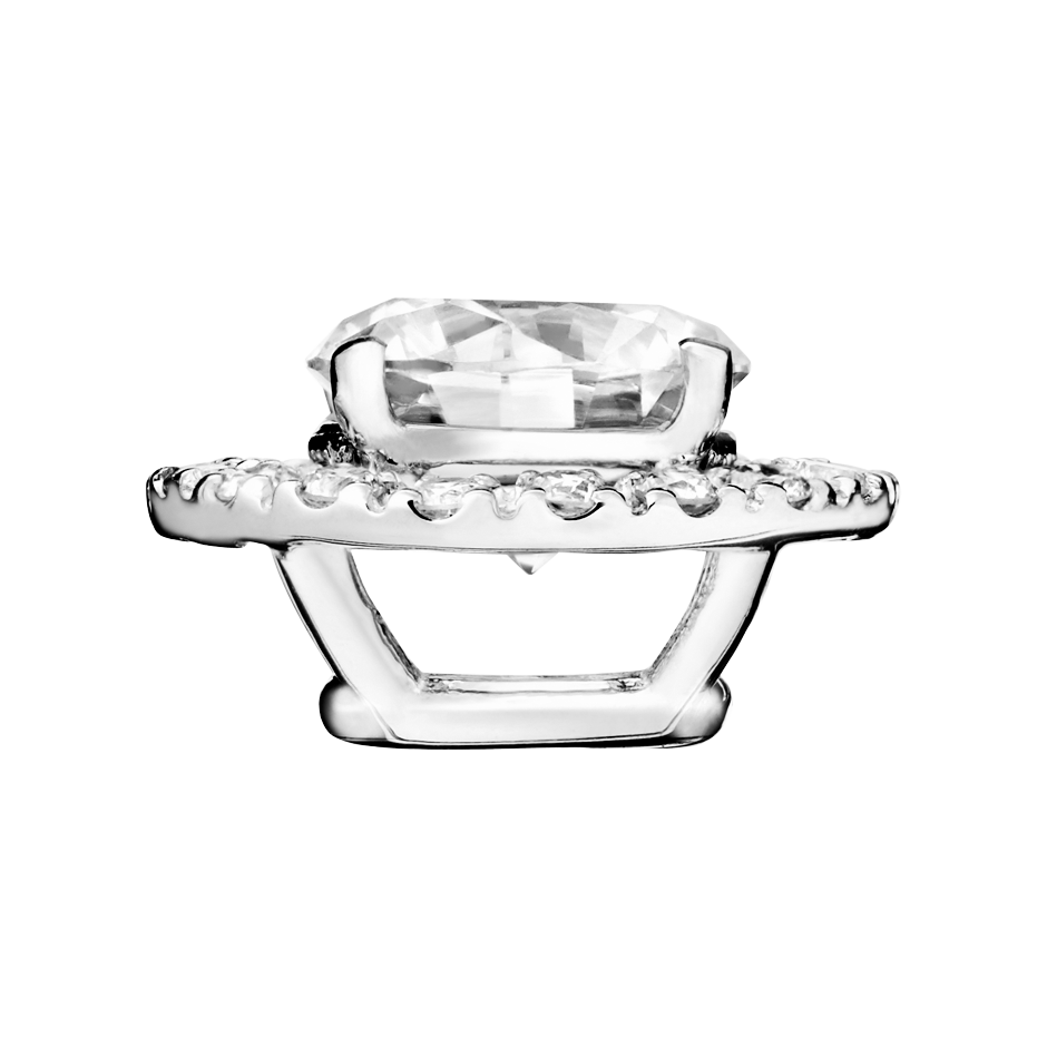 Halo Diamond Pendant with Brilliants in Platinum