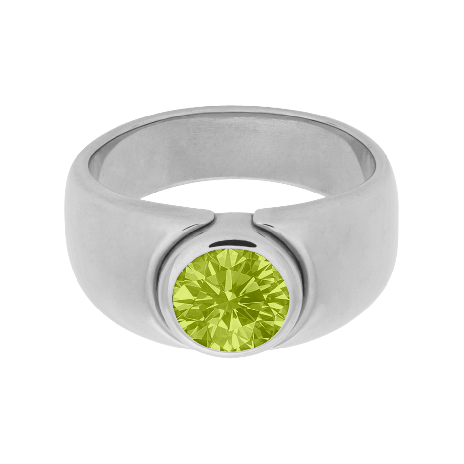 Mantua Peridot green in White Gold