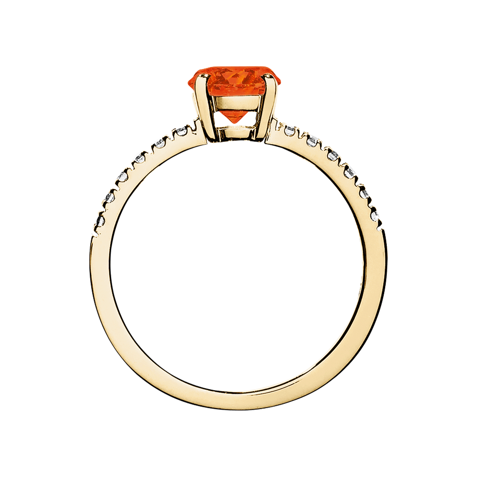 Melbourne Feueropal orange in Gelbgold