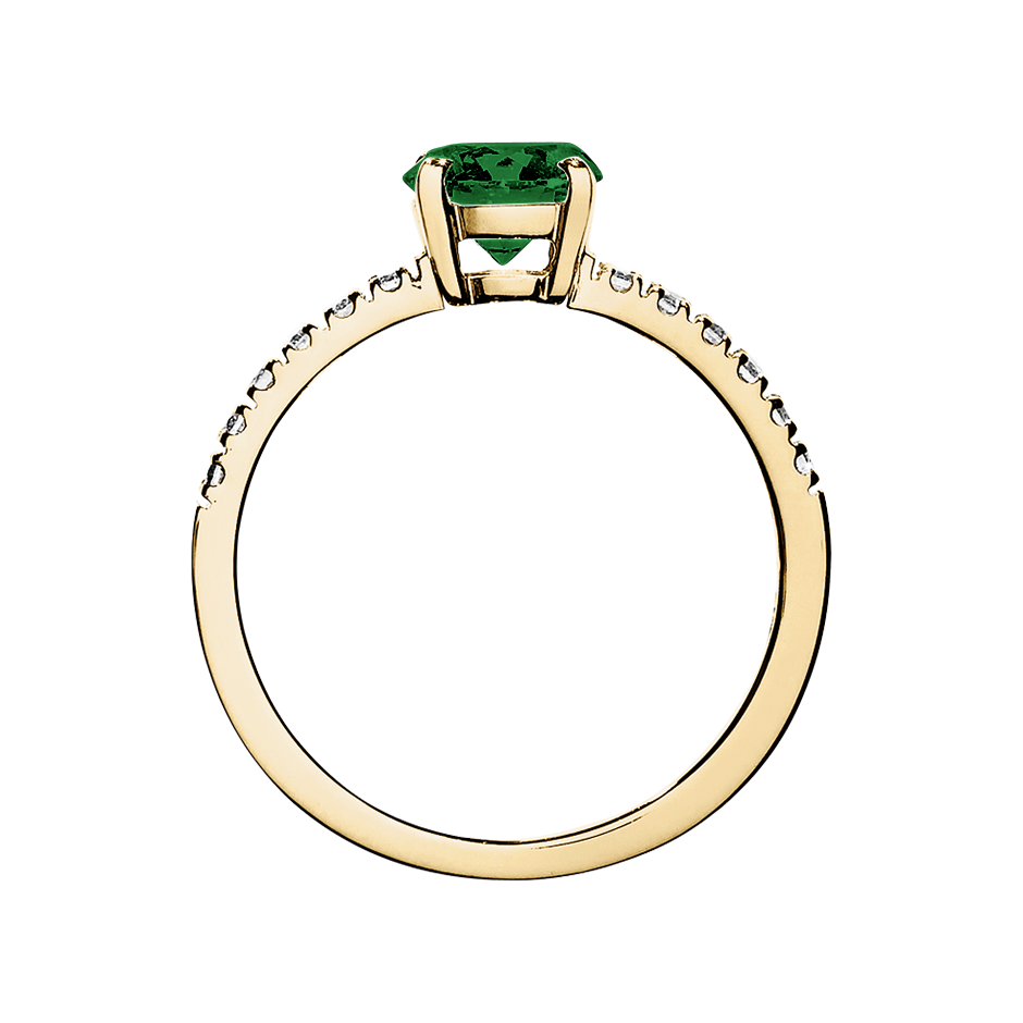Melbourne Tourmaline green in Yellow Gold