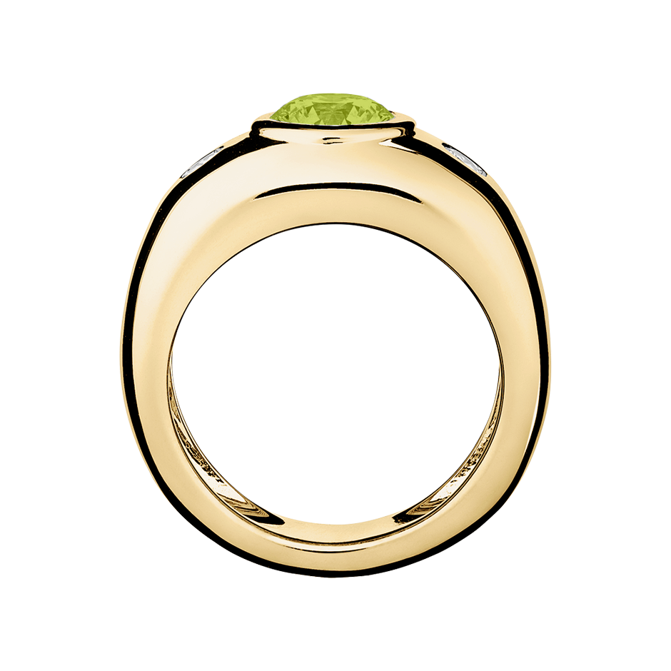 Naples Peridot grün in Gelbgold