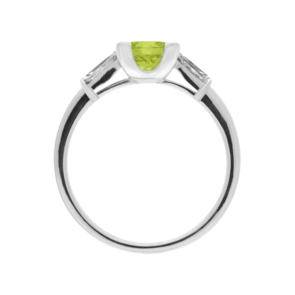 Paris Peridot green in White Gold