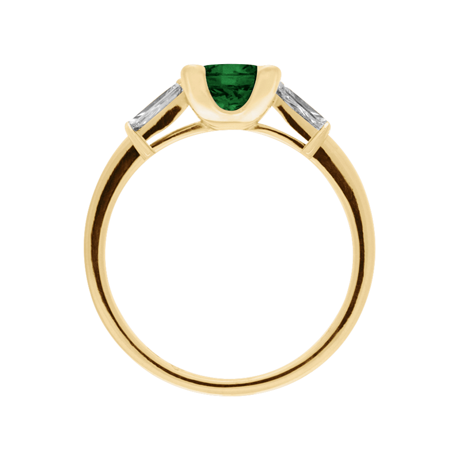 Paris Tourmaline green in Yellow Gold