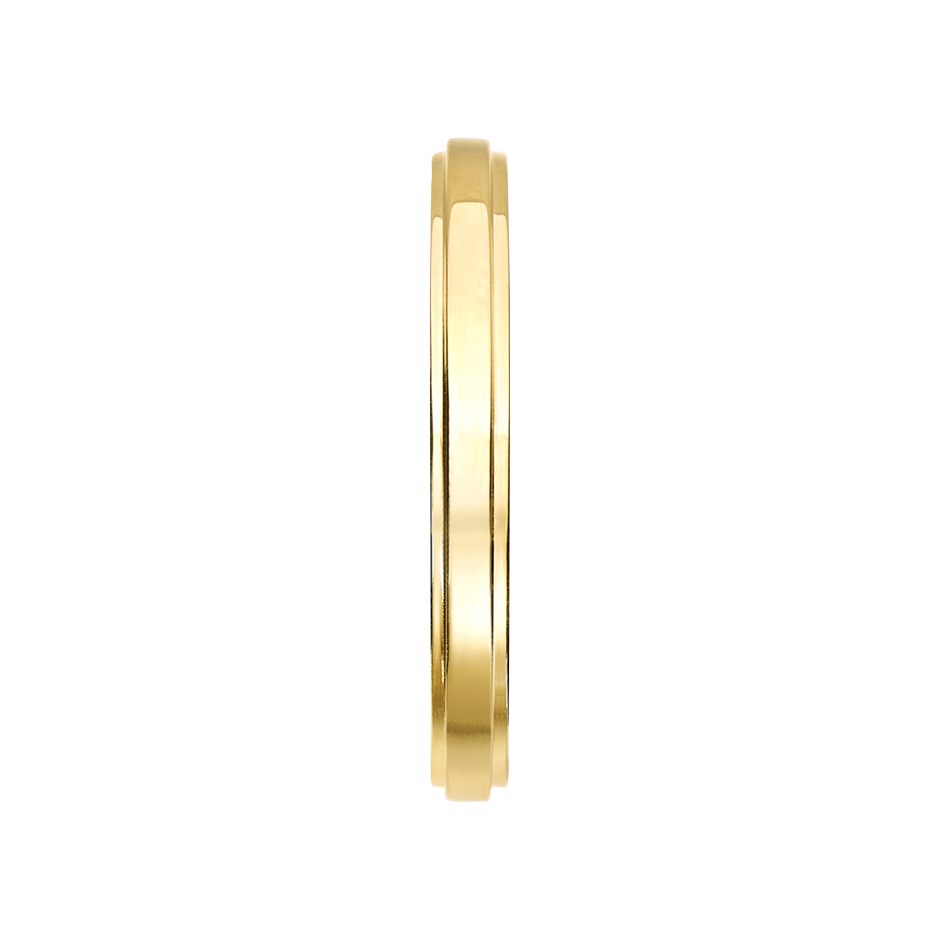 Trauringe mit Stufenprofil in Gelbgold/Weißgold