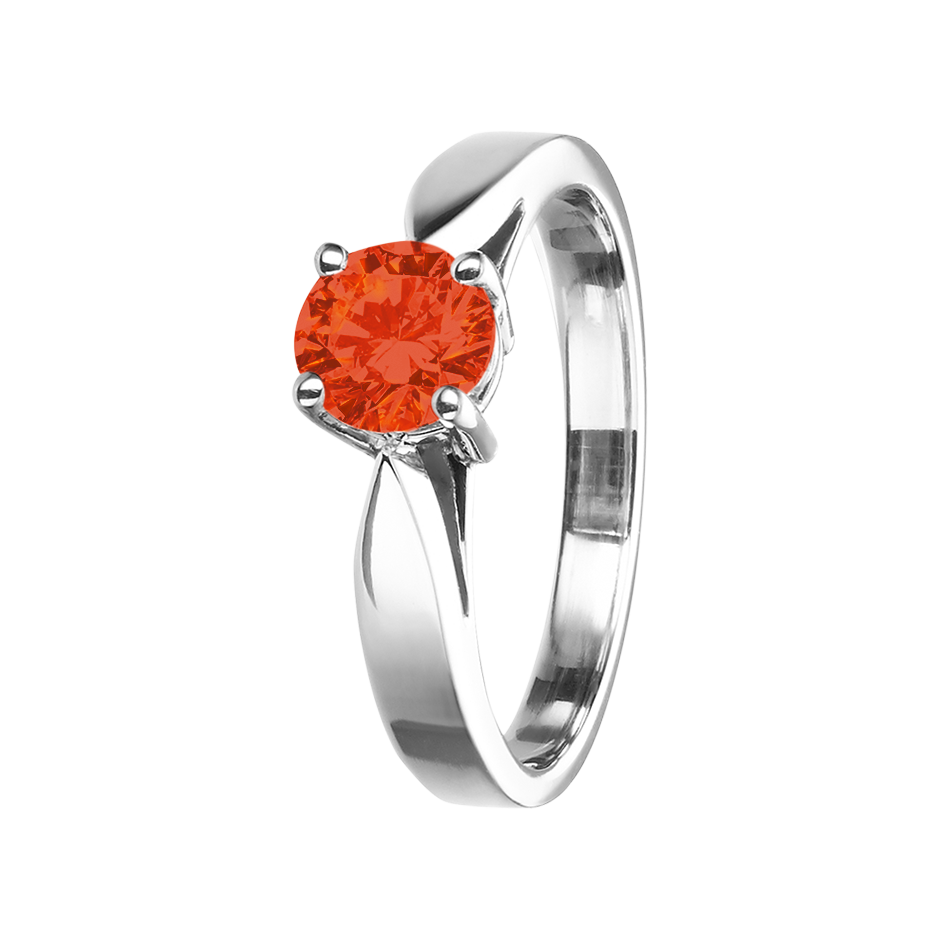 Vancouver Fire Opal orange in White Gold